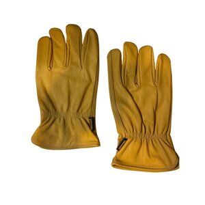 Genuine Leather Yellow Gloves Made In Pakistan For Men Size L 7a